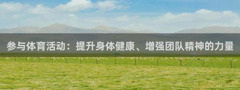 MK体育官方正版app娱乐网站：参与体育活动：提升身体健康、